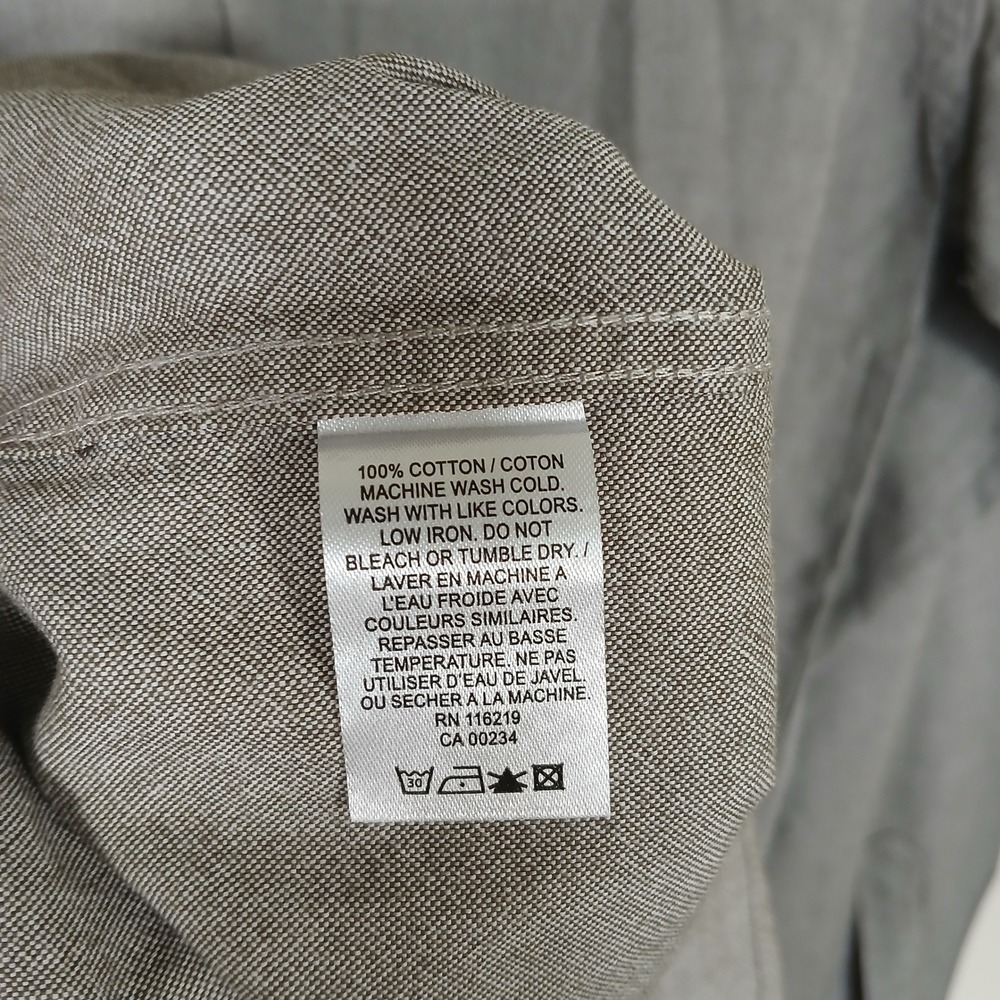 Steven Alan Button Down Shirt Mens Medium Grey Cotton Twill Oxford Made in USA - Picture 5 of 8